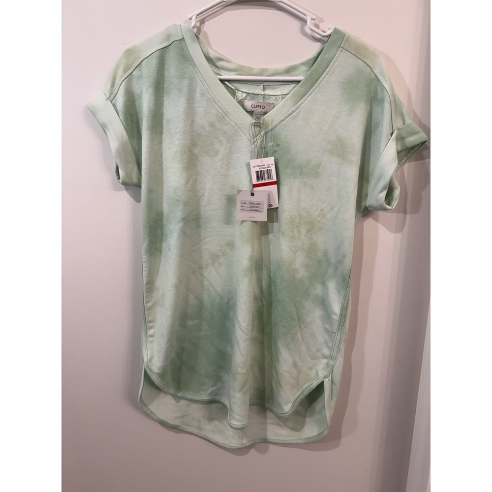 CUPIO Tunic Shirt Round Hem Cuffed Sleeves XS NWT